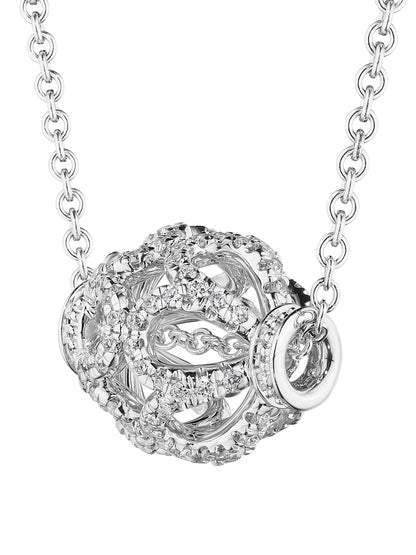DIAMOND ROSE BEAD PENDANT