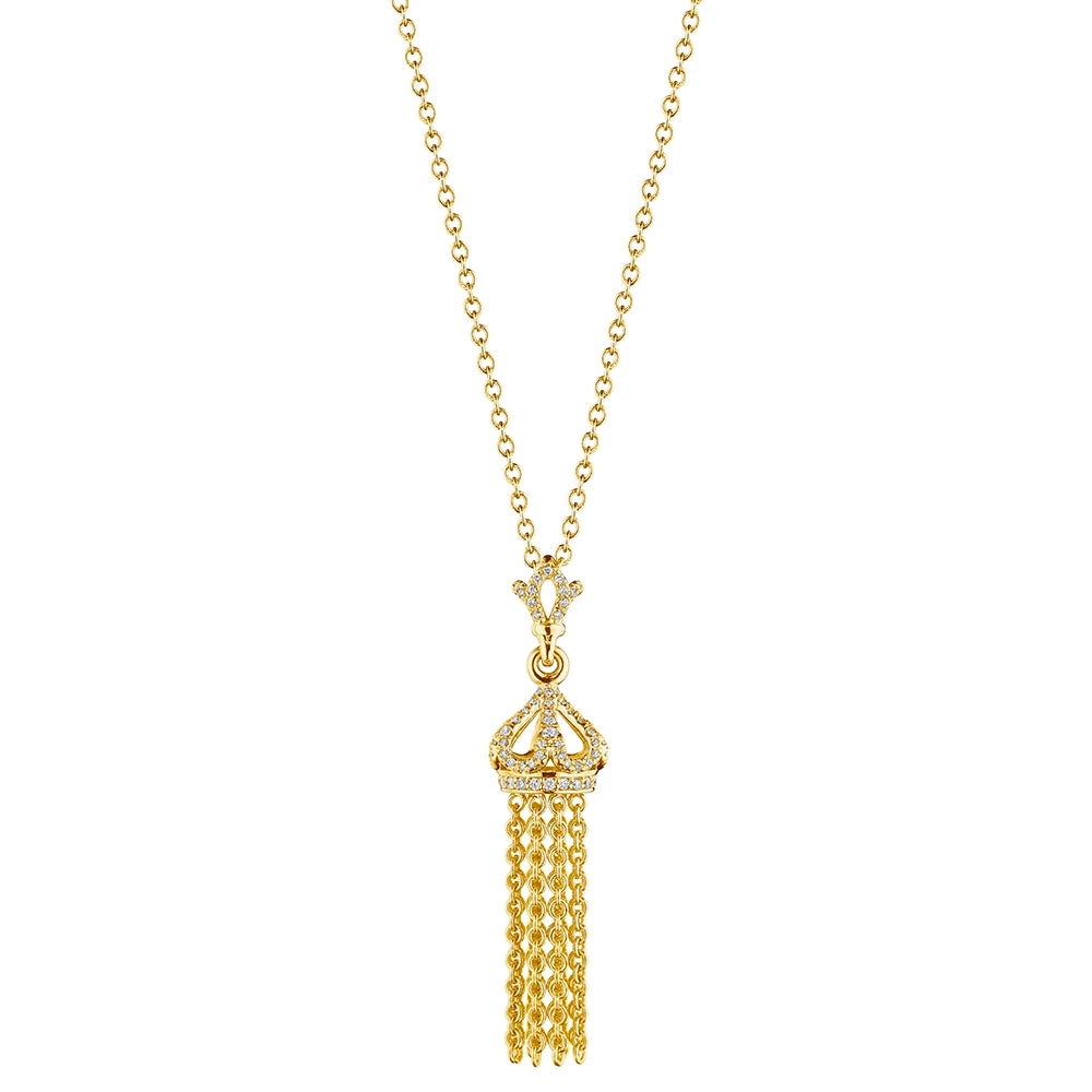SMALL DIAMOND TASSEL PENDANT
