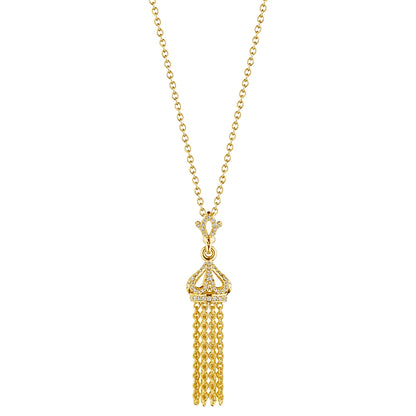 SMALL DIAMOND TASSEL PENDANT