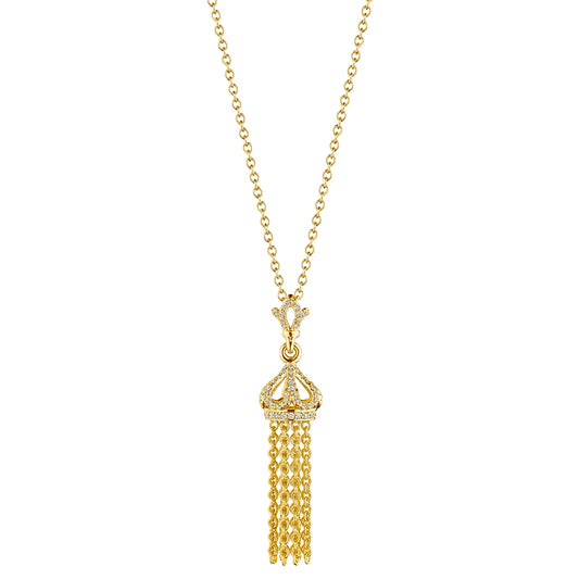 SMALL DIAMOND TASSEL PENDANT