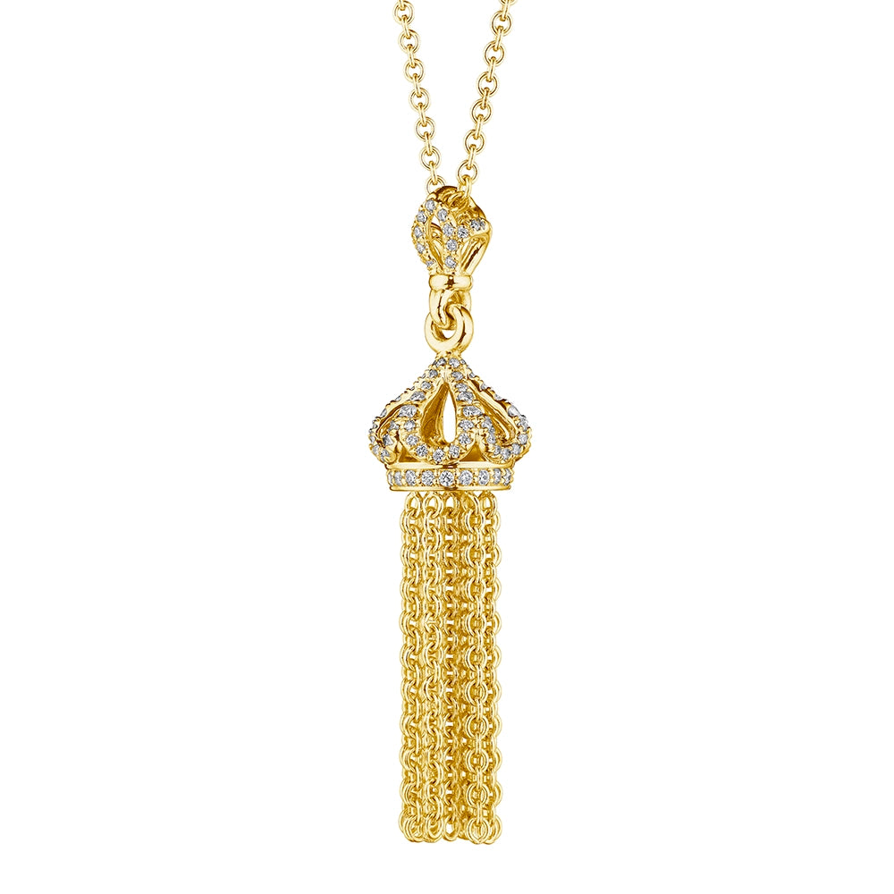 SMALL DIAMOND TASSEL PENDANT