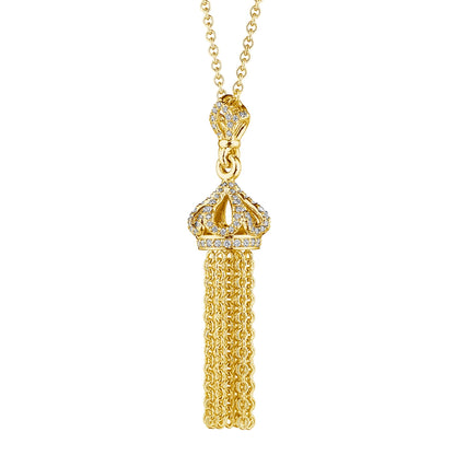 SMALL DIAMOND TASSEL PENDANT