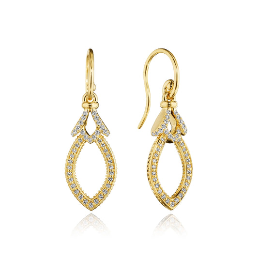 DIAMOND TOGGLE DANGLE EARRING