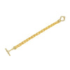 DOUBLE BRAIDED BRACELET WITH DIAMOND TOGGLE