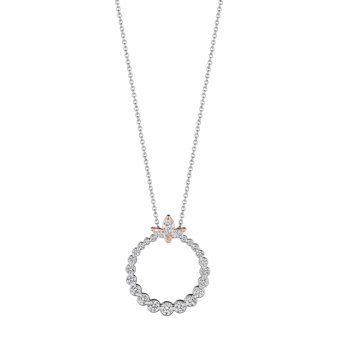 HERA MARQUISE GRADUATED DIAMOND CIRCLE PENDANT