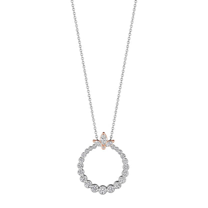 HERA MARQUISE GRADUATED DIAMOND CIRCLE PENDANT