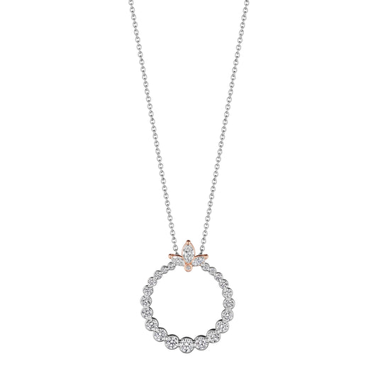 HERA MARQUISE GRADUATED DIAMOND CIRCLE PENDANT