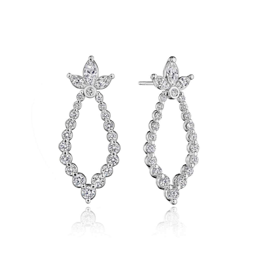 HERA SMALL MARQUISE DIAMOND DROP EARRING