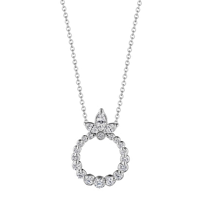 HERA SMALL MARQUISE CIRCLE DIAMOND PENDANT