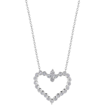 HERA MARQUISE DIAMOND HEART PENDANT