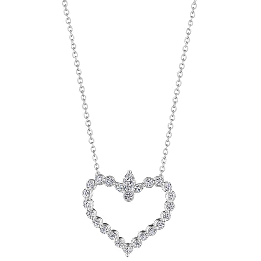 HERA MARQUISE DIAMOND HEART PENDANT