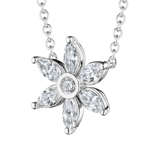 HERA MARQUISE DIAMOND FLOWER PENDANT