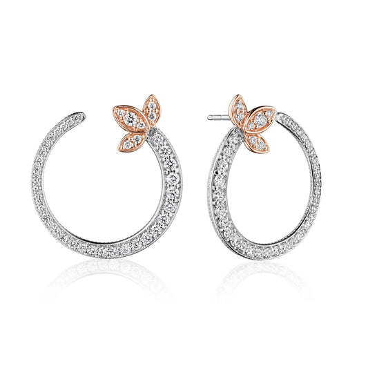 ATHENA MARQUISE CIRCLE DIAMOND EARRING