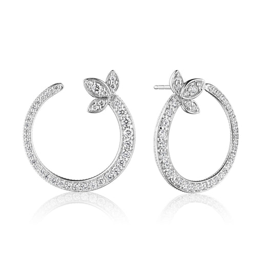 ATHENA MARQUISE CIRCLE DIAMOND EARRING