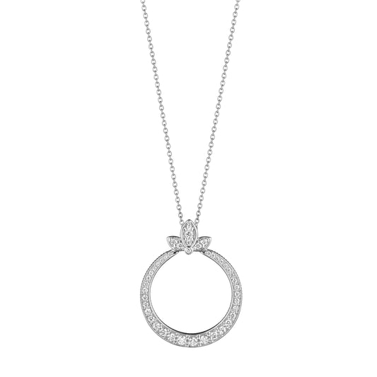 ATHENA MARQUISE GRADUATED DIAMOND CIRCLE PENDANT