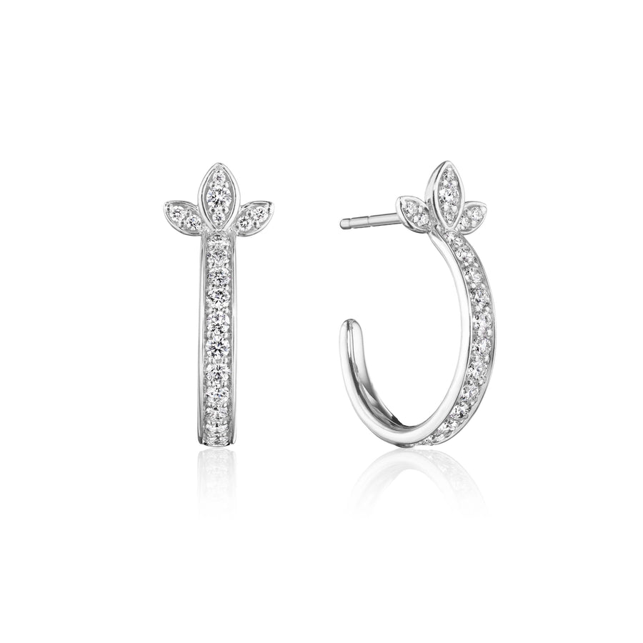 18MM ATHENA MARQUISE DIAMOND HOOP
