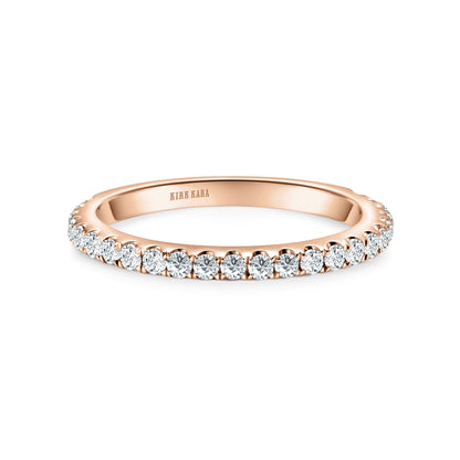 Stackable Elegant Modern Diamond Wedding Band