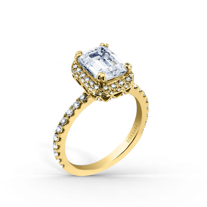 Elegant Halo Diamond Engagement Ring