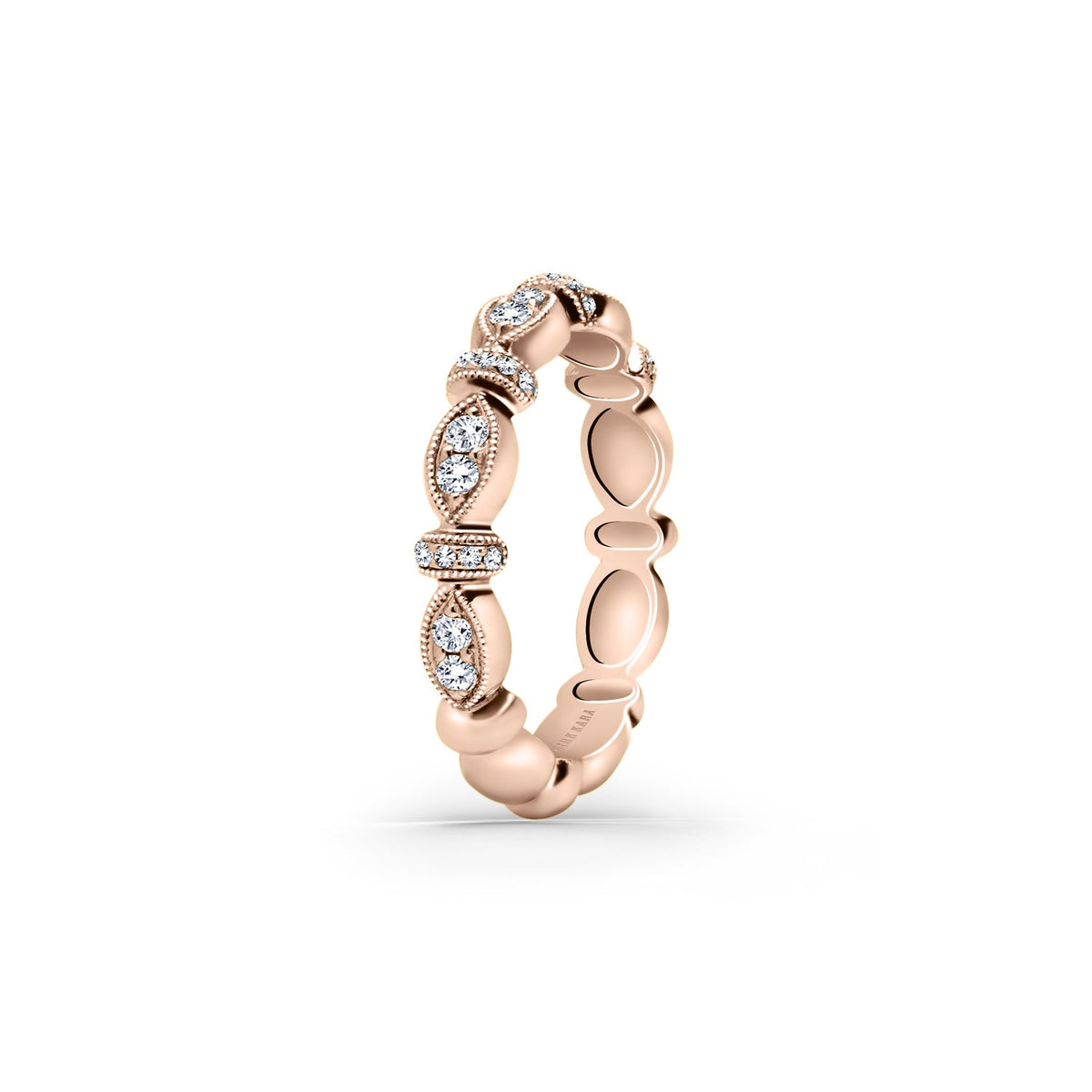 Diamond Designer Geometric Bar Wedding Band