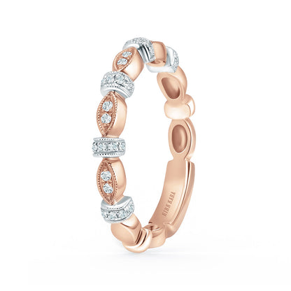 Diamond Designer Thin Geometric Bar Wedding Band