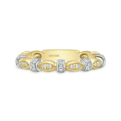 Diamond Designer Thin Geometric Bar Wedding Band