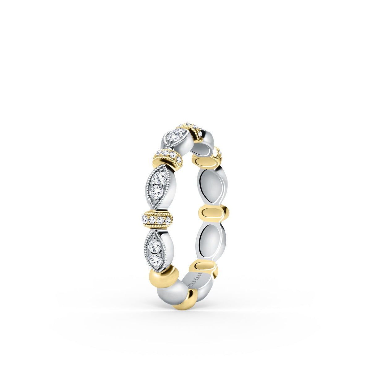 Diamond Designer Geometric Bar Wedding Band