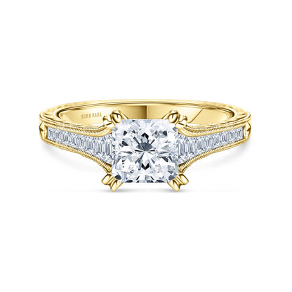 Channel Set Graduated Baguette Diamond Engagement Ring