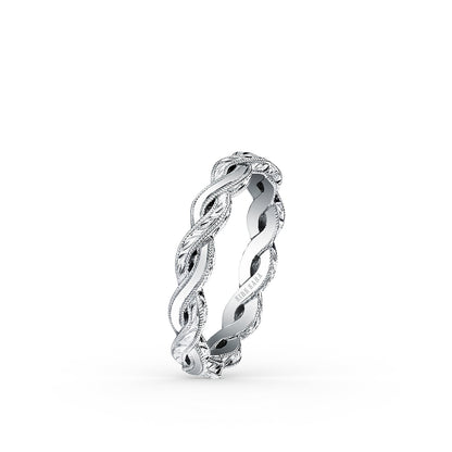 Wheat Hand Engraved Twist Wedding Band