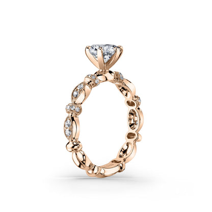 Diamond Designer Geometric Bar Solitaire Engagement Ring