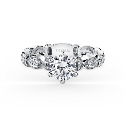 Diamond Designer Geometric Bar Solitaire Engagement Ring