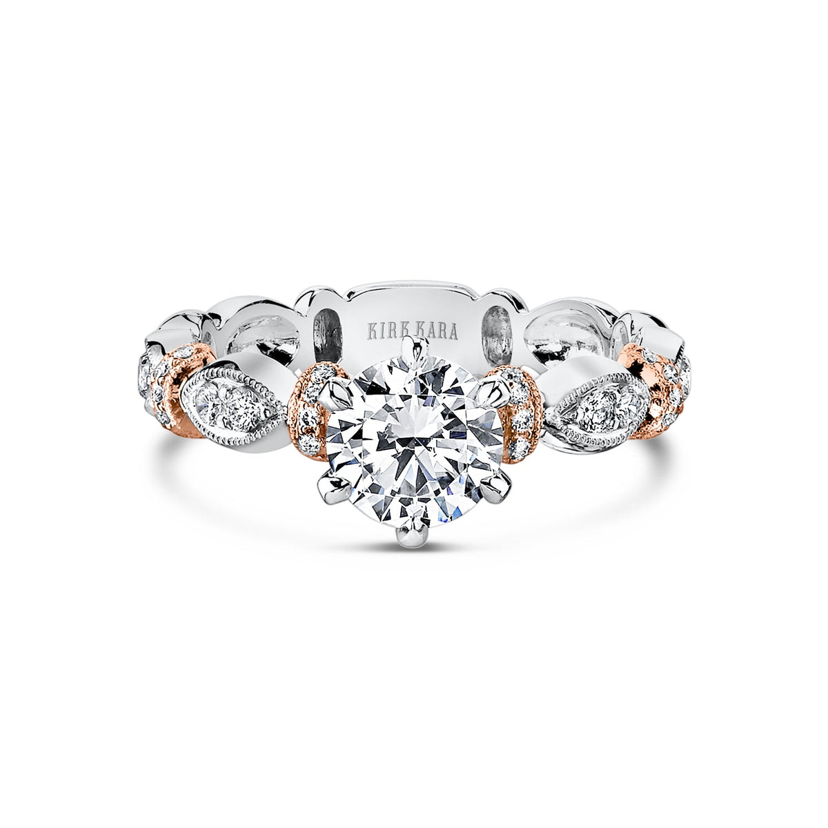 Diamond Designer Geometric Bar Solitaire Engagement Ring