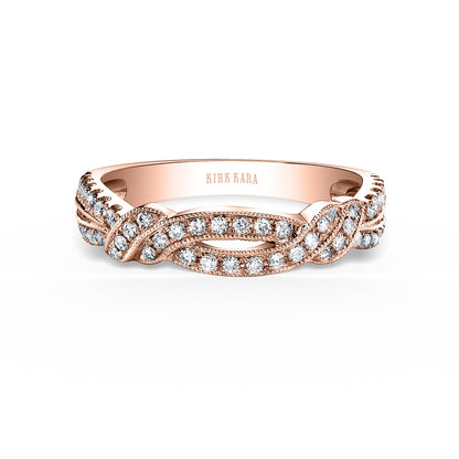 Split Shank Ribbon Diamond Wedding Band