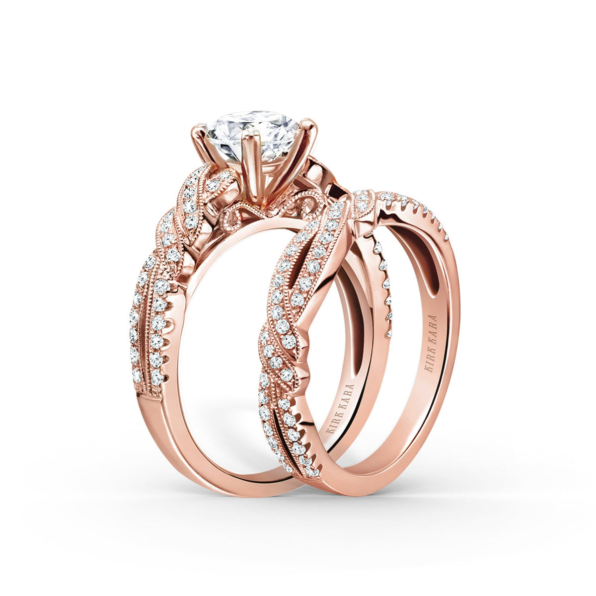 Split Shank Ribbon Diamond Engagement Ring