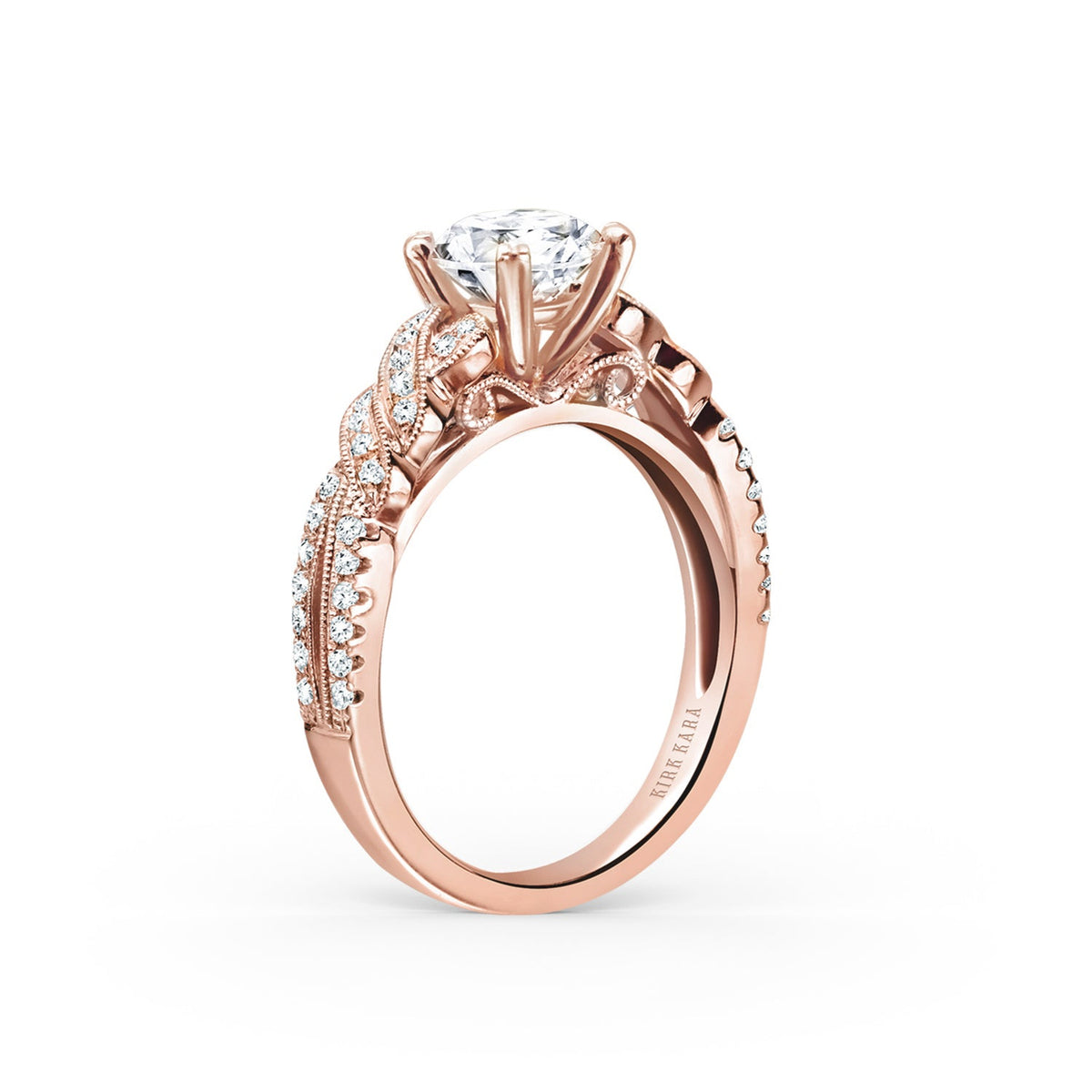 Split Shank Ribbon Diamond Engagement Ring