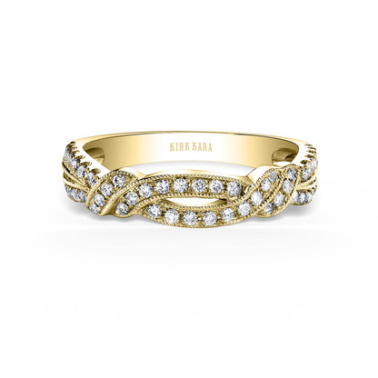 Split Shank Ribbon Diamond Wedding Band