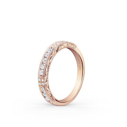 Channel Set Artful Diamond Wedding Band