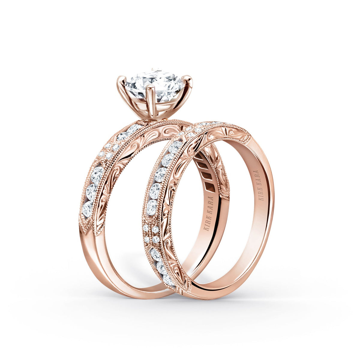 Channel Set Artful Diamond Engagement Ring