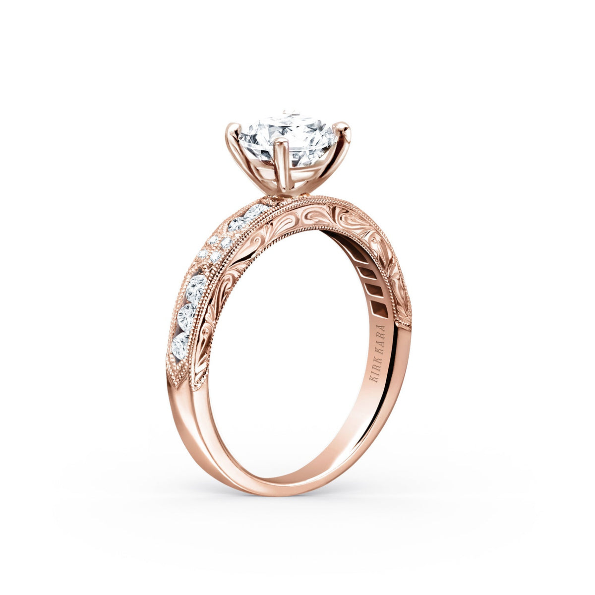 Channel Set Artful Diamond Engagement Ring