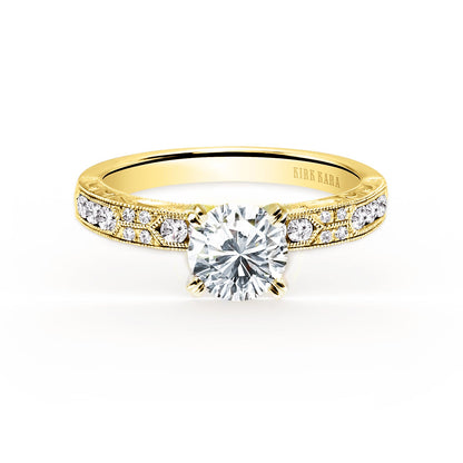Channel Set Artful Diamond Engagement Ring