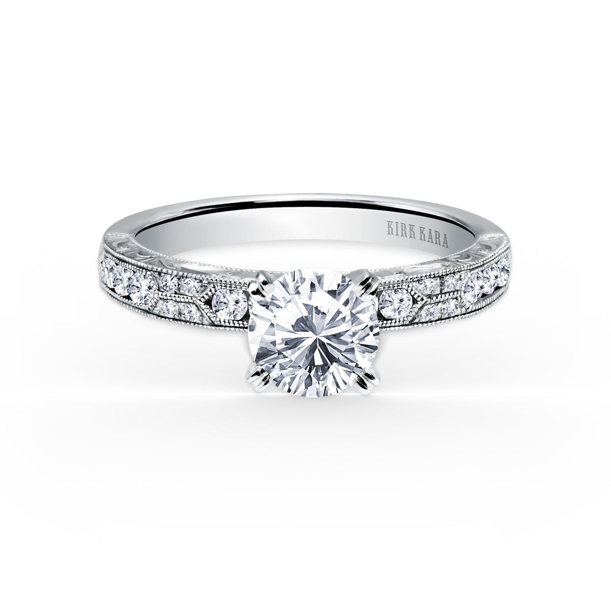 Channel Set Artful Diamond Engagement Ring