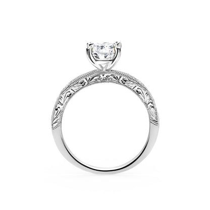 Channel Set Artful Ruby Diamond Engagement Ring