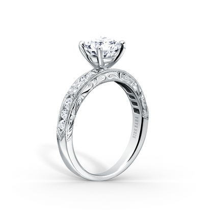 Channel Set Artful Diamond Engagement Ring