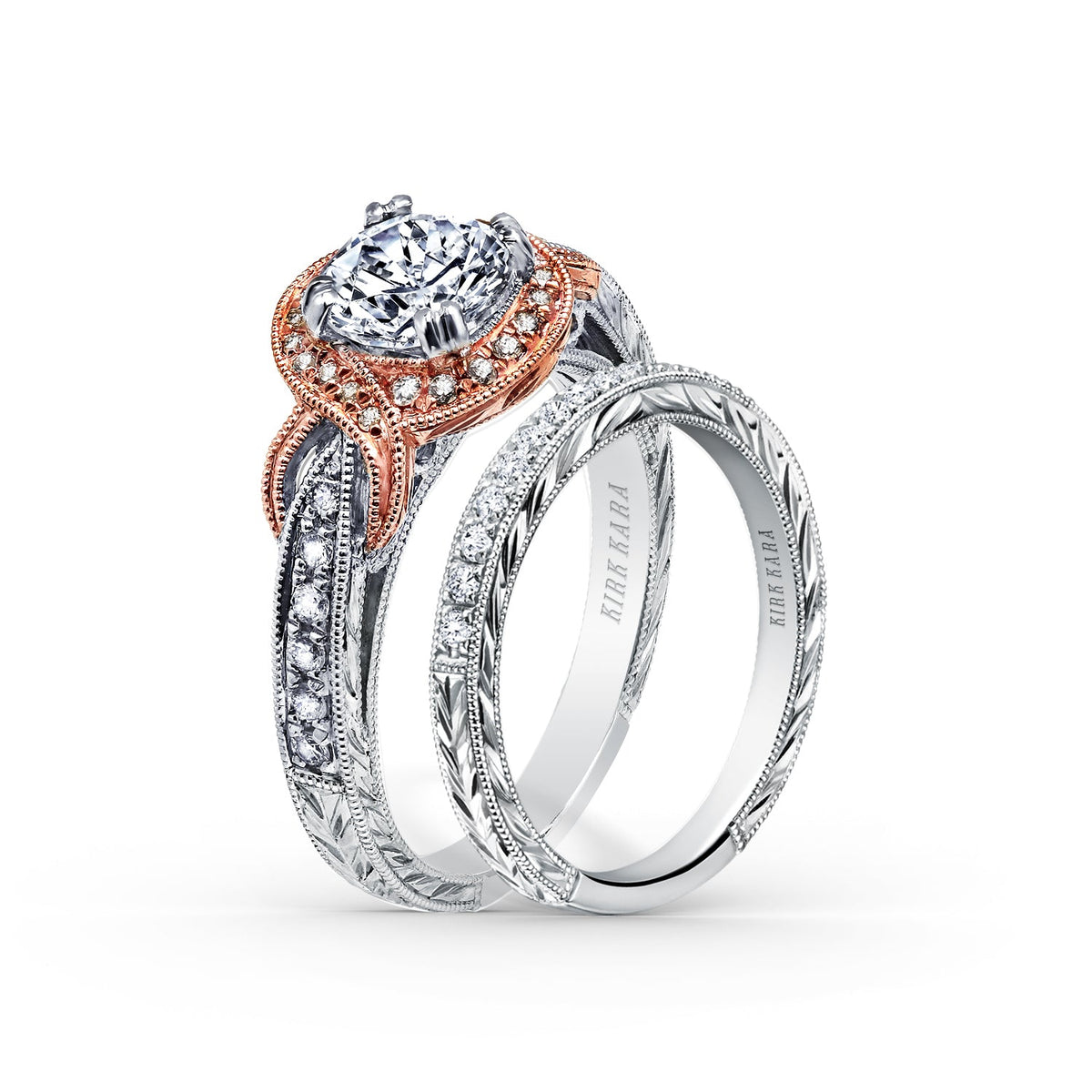 Joyful Twist Halo Diamond Engagement Ring