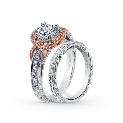 Joyful Twist Halo Diamond Engagement Ring
