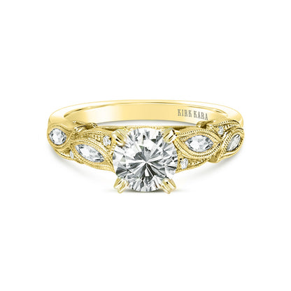 Botanical Floral Marquise Diamond Engagement Ring