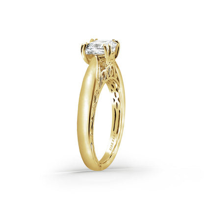 Filigree Solitaire Diamond Engagement Ring