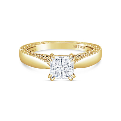 Filigree Solitaire Diamond Engagement Ring