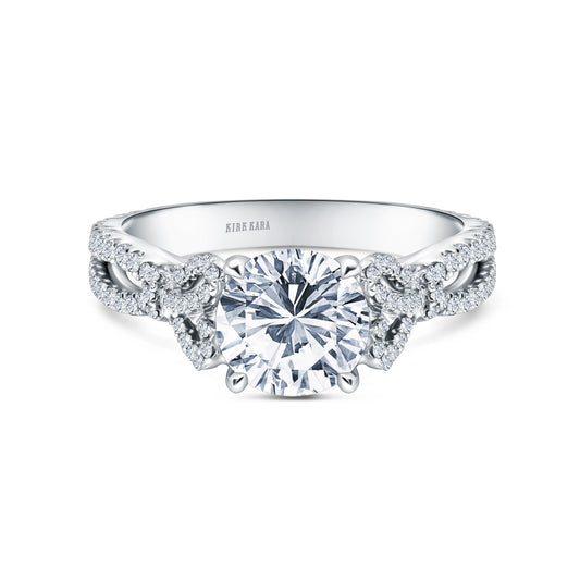 Delicate Bows Diamond Engagement Ring