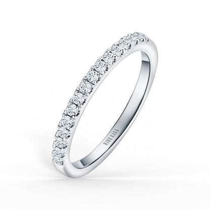 Classic Delicate Prong Set Diamond Wedding Band
