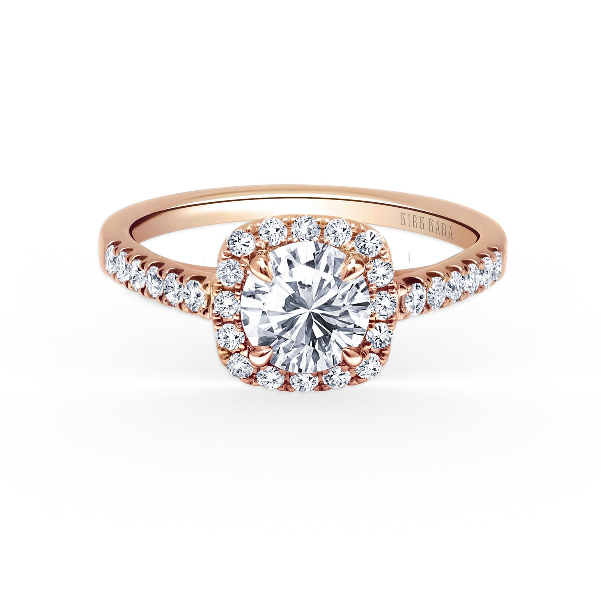 Classic Delicate Prong Set Halo Diamond Engagement Ring